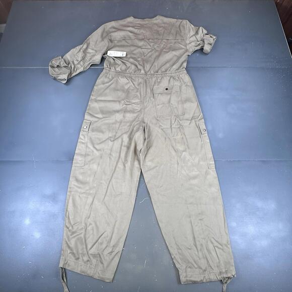 Athleta Jumpsuit Womens XL Light Olive Green Celestial Utility Long Sleeve NWT - Picture 10 of 12